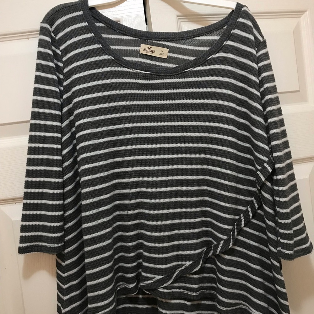 Gray & White striped shirt